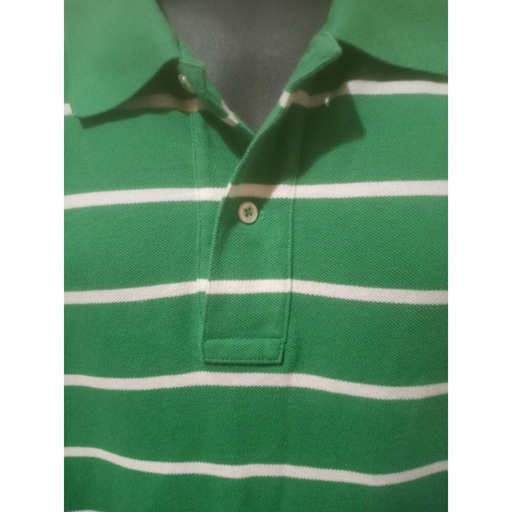 Polo Ralph Lauren Men's Size XXL BIG 2xb Shirt Green White Stripe Golf Pony y2k - Picture 3 of 11
